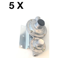 CHEN FONG LPG TWIN STAGE CARAVAN GAS REGULATOR RV MOTORHOME OR HOUSE 280MJ    5 PACK