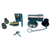 CARAVAN BBQ CHROME GAS BAYONET FLOOR SOCKET KIT. (Supplied as a loose parts kit).