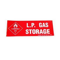 LP Gas Storage Sticker Decal