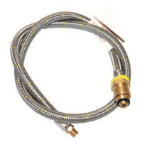 450mm Gas Hose – 1/4MNPT Pigtail – Single Bottle