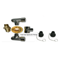 Single to Dual Gas Bayonet Double Adapter (Disassembled) With 2 Dust Plugs