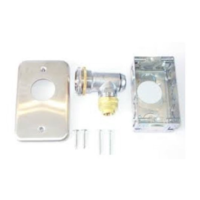 WALL BAYONET CHROME GAS 1/2    15MM with bracket