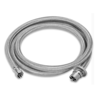 WEBER 2MTR STAINLESS BRAIDED GAS HOSE 3/8 SAE W/ BAYONET COUPLING NATURAL Premium Quality & LPG Webber