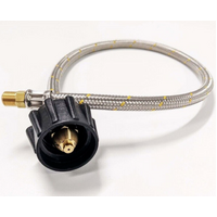 600mm Type F LCC27 Gas Hose - 1/4 MNPT Pigtail