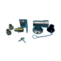 CARAVAN BBQ CHROME GAS BAYONET FLOOR SOCKET KIT. (Supplied as a loose parts kit)