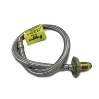 LPG BRAIDED GAS HOSE PIGTAIL FOR CARAVAN HANDWHEEL POL 1/4 INV 600mm Jayco TGSF