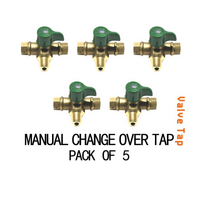 GAS LPG REGULATOR - MANUAL CHANGEOVER VALVE/TAP 2 STAGE PACK OF 5