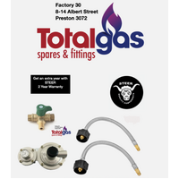 LPG REGULATOR KIT TWIN STAGE 280MJ SUIT CARAVAN  USE New LCC Bottle 450MM HOSES