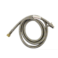 Gas Bayonet Hose 2m 1/4 with Adapter to suit 3/8" Webber BBQ