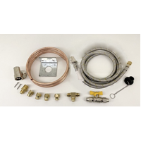 5/16 Gas Bayonet Install Kit w/ BONUS 2m SS 1/4 Gas Hose w/ Adapter to suit 3/8