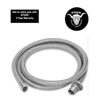 Gas Bayonet Braided Hose 1.5m x 3/8 10FF SAE Caravan BBQ Weber RV Accessories