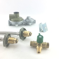 Marshall High Capacity House LPG 2 Stage Regulator + 2 x 600mm Flexible Hoses