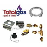 Gas Bayonet DIY Fitting Kit with 2m 3/8" Webber BBQ hose