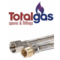 Brand New Stainless Steel Braided 8mm Gas Hose 1/2 FF x 1/2 BSP M x 450mm