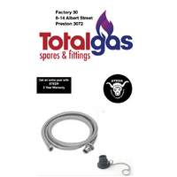 Weber Q Stainless Steel Braided Gas hose 3/8''SAE FF x Male Bayonet x 3000mm
