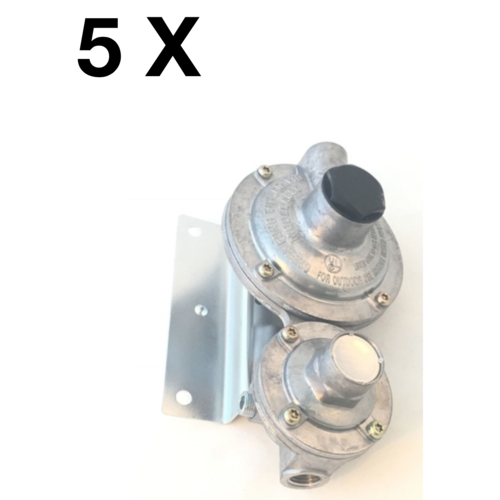 CHEN FONG LPG TWIN STAGE CARAVAN GAS REGULATOR RV MOTORHOME OR HOUSE 280MJ    5 PACK
