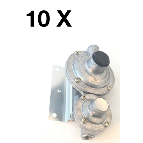CHEN FONG LPG TWIN STAGE CARAVAN GAS REGULATOR RV MOTORHOME OR HOUSE 280MJ    10 PACK