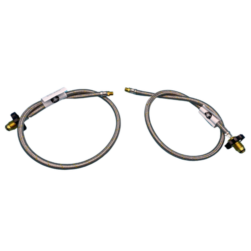 2 X POL HAND WHEEL X 1/4" INV. FLARE PIGTAILS X 600mm EACH.  SUITABLE FOR TWIN GAS CYLINDERS WITH CHANGEOVER VALVE   GAS HOSE MEETS AS/NZS 1869 STANDA