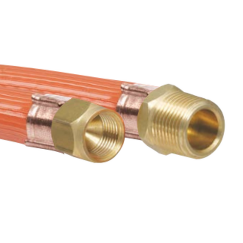 1200mm high pressure gas hose 5/16 Female 3/8 Male BSP Orange