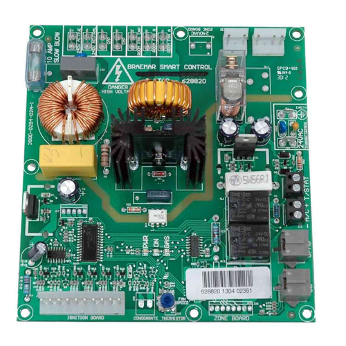 Braemar TH 320 & X PCB Circuit Board BSC 3 Star Gas Ducted Heater PN. 628820