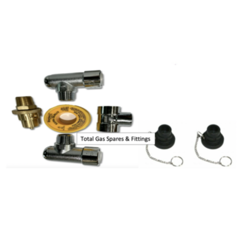 Single to Dual Gas Bayonet Double Adapter (Disassembled) With 2 Dust Plugs