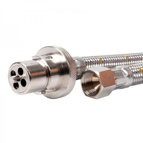 Bayonet Hose 3Mtr Stainless Steel Braided LPG / Natural Gas Hose Bayonet - 3/8" SAE
