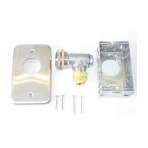 WALL BAYONET CHROME GAS 1/2    15MM with bracket