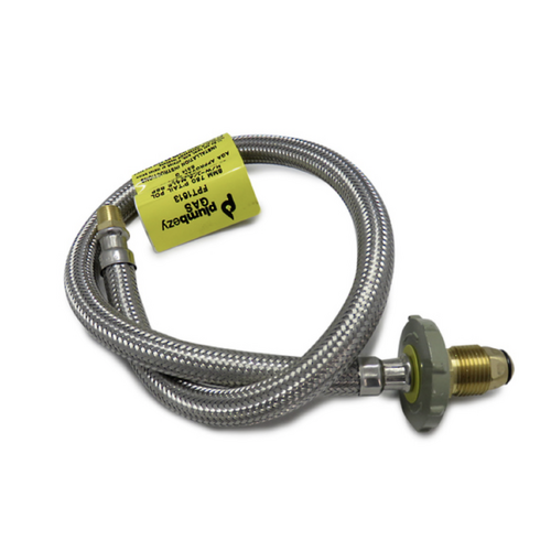LPG BRAIDED GAS HOSE PIGTAIL FOR CARAVAN HANDWHEEL POL 1/4 INV 600mm Jayco TGSF