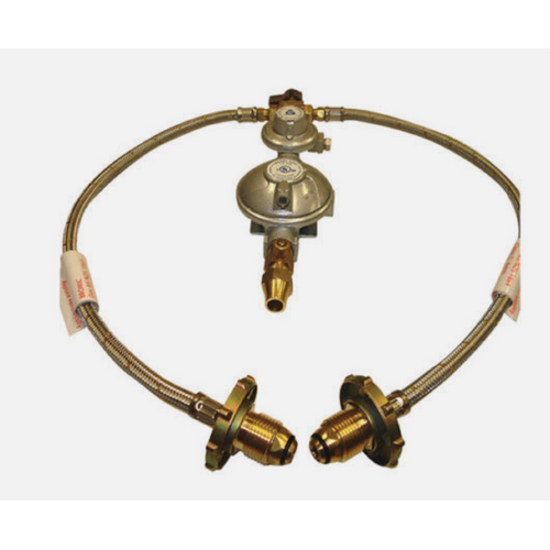 GAS CYLINDER REGULATOR KIT DUAL - CARAVAN RV MOTORHOME CAMPER LPG