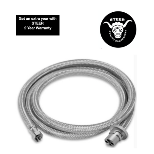 Gas Bayonet Braided Hose 1.5m x 3/8 10FF SAE Caravan BBQ Weber RV Accessories