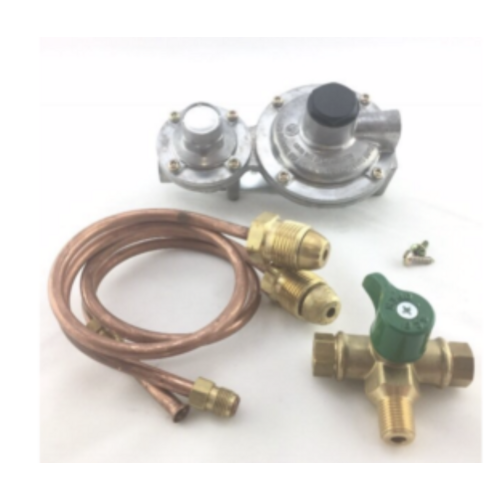 Caravan/Motorhome/RV LPG DuaL Stage Regulator with 2 x 500mm POL Copper Pipe&Tap