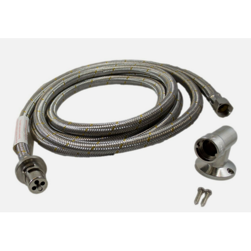 3M GAS HOSE + BAYONET SOCKET KIT TO SUIT WEBBER Q & BABY Q 3/8 SAE CARAVAN BBQ