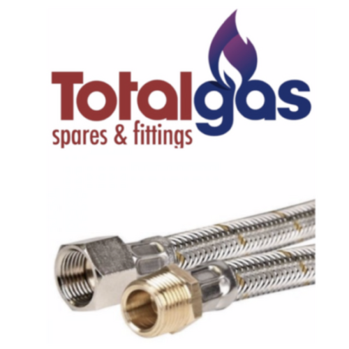 Brand New Stainless Steel Braided 8mm Gas Hose 1/2 FF x 1/2 BSP M x 450mm